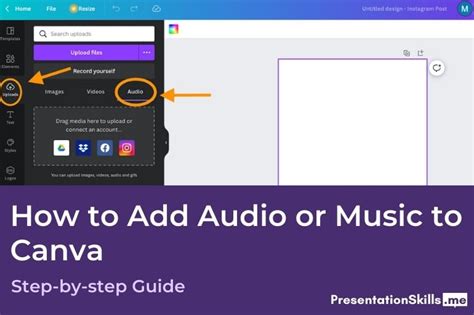 how to put music on canva